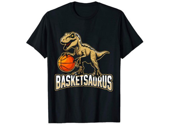 Basketball Saurus T-Shirt Design