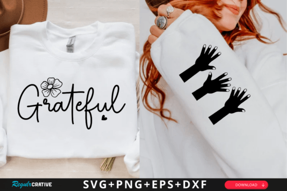 Grateful Sleeve Svg Design Faith-based T-Shirt Designs