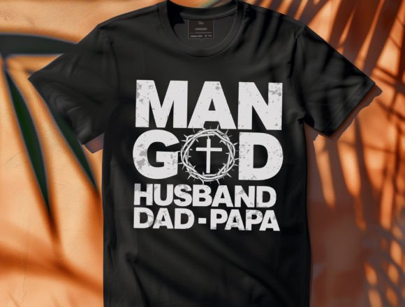 Man of God Husband Dad Png, Religious T-Shirt Designs