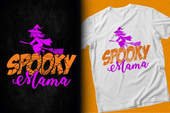 Spooky Mama Halloween Vector SVG T-Shirt