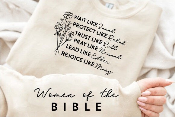 Women of the Bible Svg Sleeve Png T-Shirt Designs